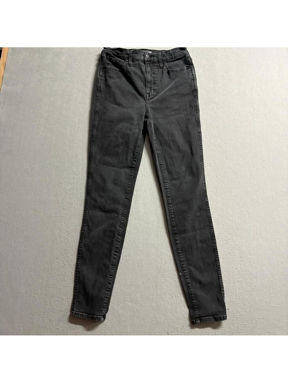 Madewell 10 High Rise Skinny Jeans Womens 26 Black Denim Stretch